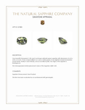 1.08 Ct. Yellowish Green Sapphire from Madagascar Appraisal