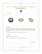 1.02 Ct. Bluish Green Sapphire from Madagascar Appraisal