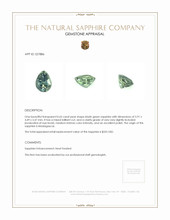 0.65 Ct. Bluish Green Sapphire from Madagascar Appraisal