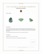 0.65 Ct. Bluish Green Sapphire from Madagascar Appraisal