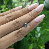 1.03 Ct. Bluish Green Sapphire from Madagascar Life Style