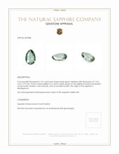 1.01 Ct. Bluish Green Sapphire from Madagascar Appraisal