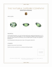 1.03 Ct. Yellowish Green Sapphire from Madagascar Appraisal