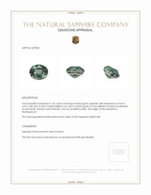 1.03 Ct. Bluish Green Sapphire from Madagascar Appraisal