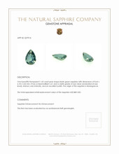 1.43 Ct. Bluish Green Sapphire from Madagascar Appraisal
