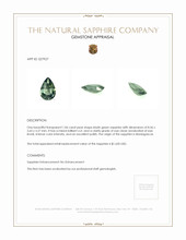 1.06 Ct. Bluish Green Sapphire from Madagascar Appraisal