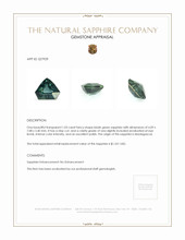 1.03 Ct. Bluish Green Sapphire from Madagascar Appraisal