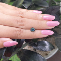 1.03 Ct. Bluish Green Sapphire from Madagascar Life Style