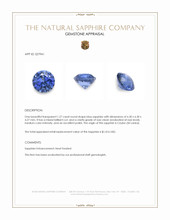 1.27 Ct. Blue Sapphire from Ceylon (Sri Lanka) Appraisal