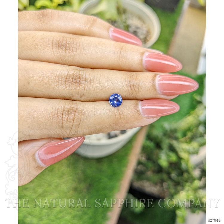 0.82 Ct. Blue Sapphire from Ceylon (Sri Lanka)