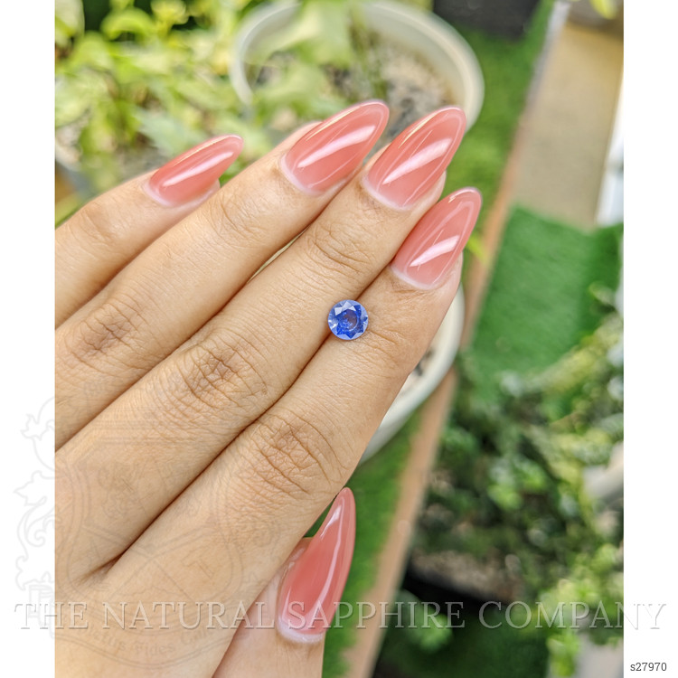 0.84 Ct. Blue Sapphire from Ceylon (Sri Lanka)