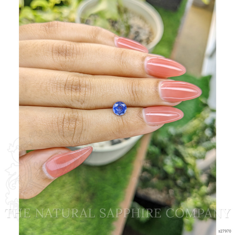 0.84 Ct. Blue Sapphire from Ceylon (Sri Lanka)