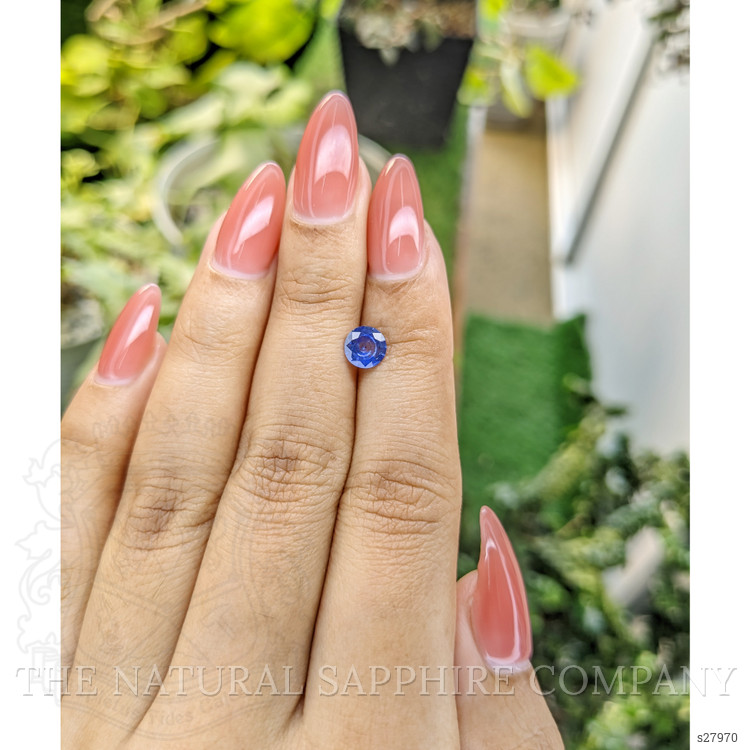 0.84 Ct. Blue Sapphire from Ceylon (Sri Lanka)