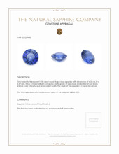 1.08 Ct. Blue Sapphire from Ceylon (Sri Lanka) Appraisal
