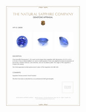 1.20 Ct. Blue Sapphire from Ceylon (Sri Lanka) Appraisal