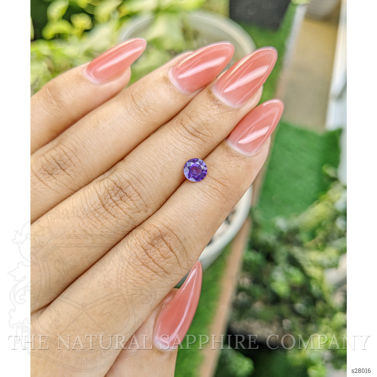 0.87 Ct. Purple Sapphire from Ceylon (Sri Lanka)