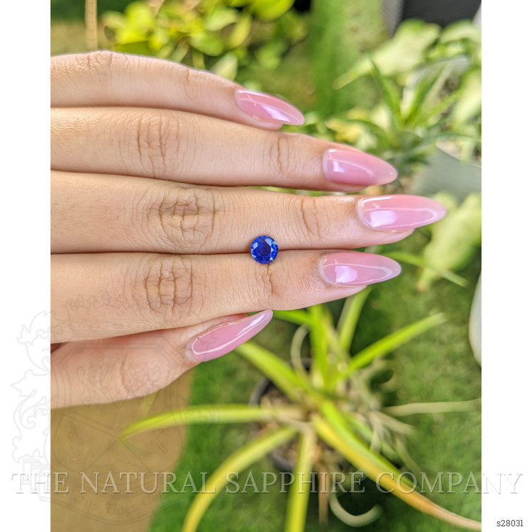 0.88 Ct. Blue Sapphire from Ceylon (Sri Lanka)