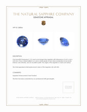 1.35 Ct. Blue Sapphire from Ceylon (Sri Lanka) Appraisal