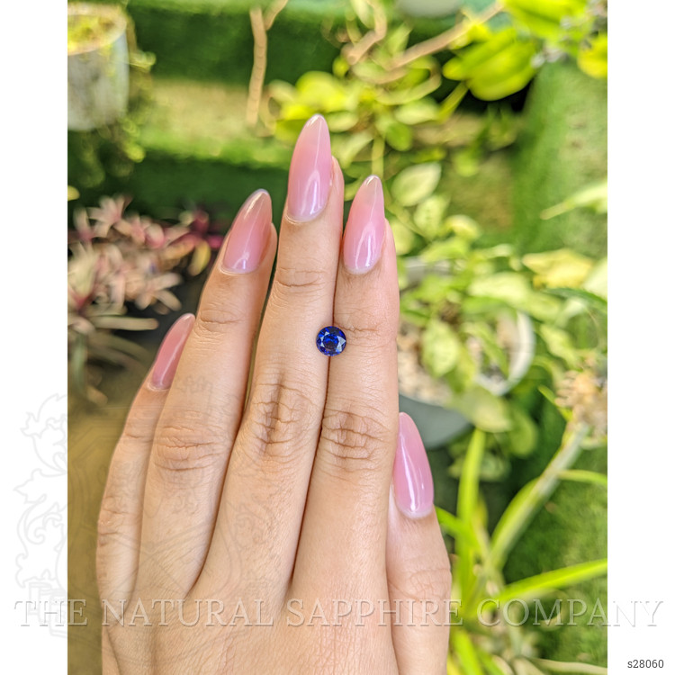 0.89 Ct. Blue Sapphire from Ceylon (Sri Lanka)