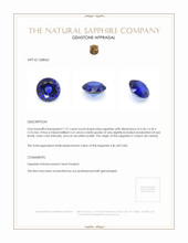 1.21 Ct. Blue Sapphire from Ceylon (Sri Lanka) Appraisal