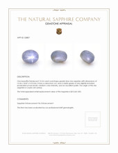 15.24 Ct. Greyish Blue Star Sapphire from Ceylon (Sri Lanka) Appraisal