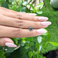 1.18 Ct. Bluish Green Sapphire from Madagascar Life Style