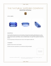 0.70 Ct. Blue Sapphire from Ceylon (Sri Lanka) Appraisal