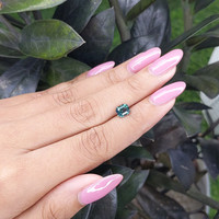 1.16 Ct. Greenish Blue Sapphire from Madagascar Life Style