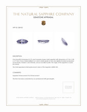 0.70 Ct. Violet Sapphire from Ceylon (Sri Lanka) Appraisal