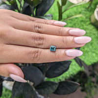 1.53 Ct. Greenish Blue Sapphire from Madagascar Life Style