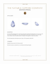 0.62 Ct. Blue Sapphire from Ceylon (Sri Lanka) Appraisal