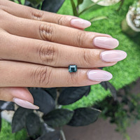 1.23 Ct. Bluish Green Sapphire from Madagascar Life Style