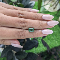 2.51 Ct. Green Sapphire from Madagascar Life Style