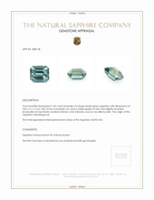 1.03 Ct. Bluish Green Sapphire from Madagascar Appraisal