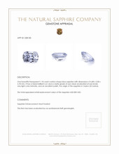 1.18 Ct. Purplish Blue Sapphire from Ceylon (Sri Lanka) Appraisal
