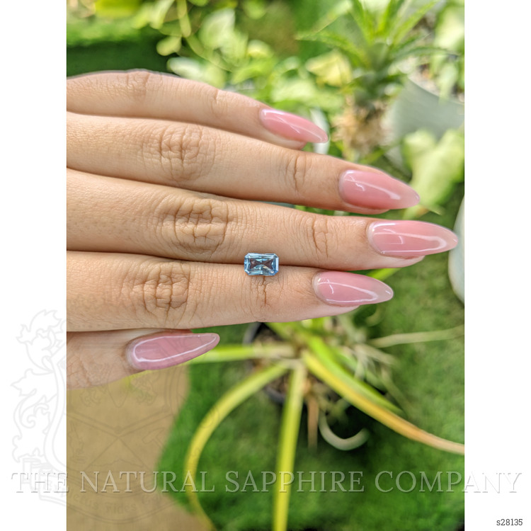 1.35 Ct. Bluish Green Sapphire from Ceylon (Sri Lanka)