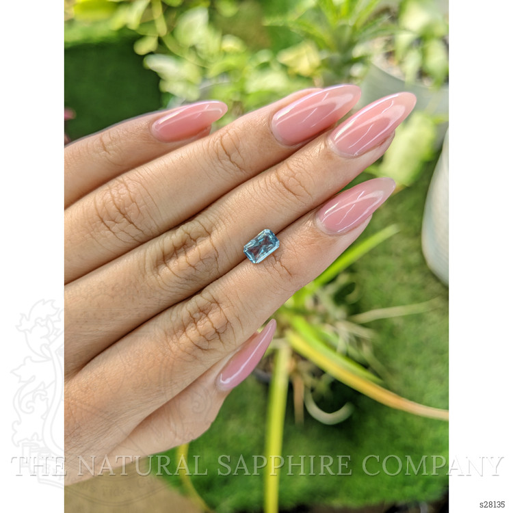 1.35 Ct. Bluish Green Sapphire from Ceylon (Sri Lanka)