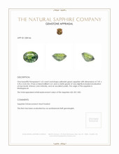 1.65 Ct. Yellowish Green Sapphire from Madagascar Appraisal