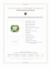 1.08 Ct. Yellowish Green Sapphire from Madagascar Scan Report