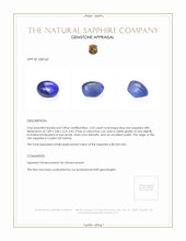 2.52 Ct. Blue Star Sapphire from Ceylon (Sri Lanka) Appraisal