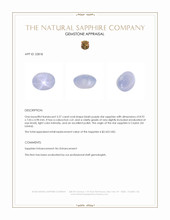 3.27 Ct. Bluish Purple Star Sapphire from Ceylon (Sri Lanka) Appraisal