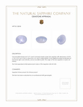 3.27 Ct. Bluish Purple Star Sapphire from Ceylon (Sri Lanka) Appraisal