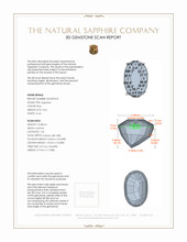 3.54 Ct. Blue Sapphire from Ceylon (Sri Lanka) 3 D Scan Report