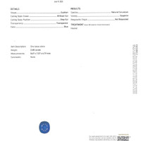2.48 Ct. Blue Sapphire from Ceylon (Sri Lanka) Scan Report