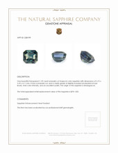 1.39 Ct. Bi Color / Parti Sapphire from Madagascar Appraisal