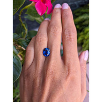 3.28 Ct. Blue Sapphire from Ceylon (Sri Lanka) Life Style