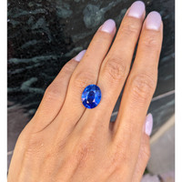 8.18 Ct. Blue Sapphire from Ceylon (Sri Lanka) Life Style