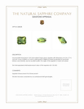 1.40 Ct. Green Sapphire from Ceylon (Sri Lanka) Appraisal