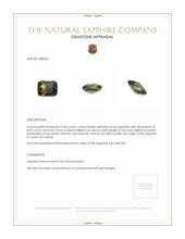 2.06 Ct. Yellowish Brown Sapphire from Ceylon (Sri Lanka) Appraisal