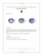 28.00 Ct. Blue Star Sapphire from Ceylon (Sri Lanka) Appraisal